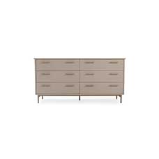 6-Drawer Leather Dresser