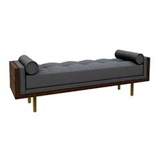 Maxwell 60" Leather Bench